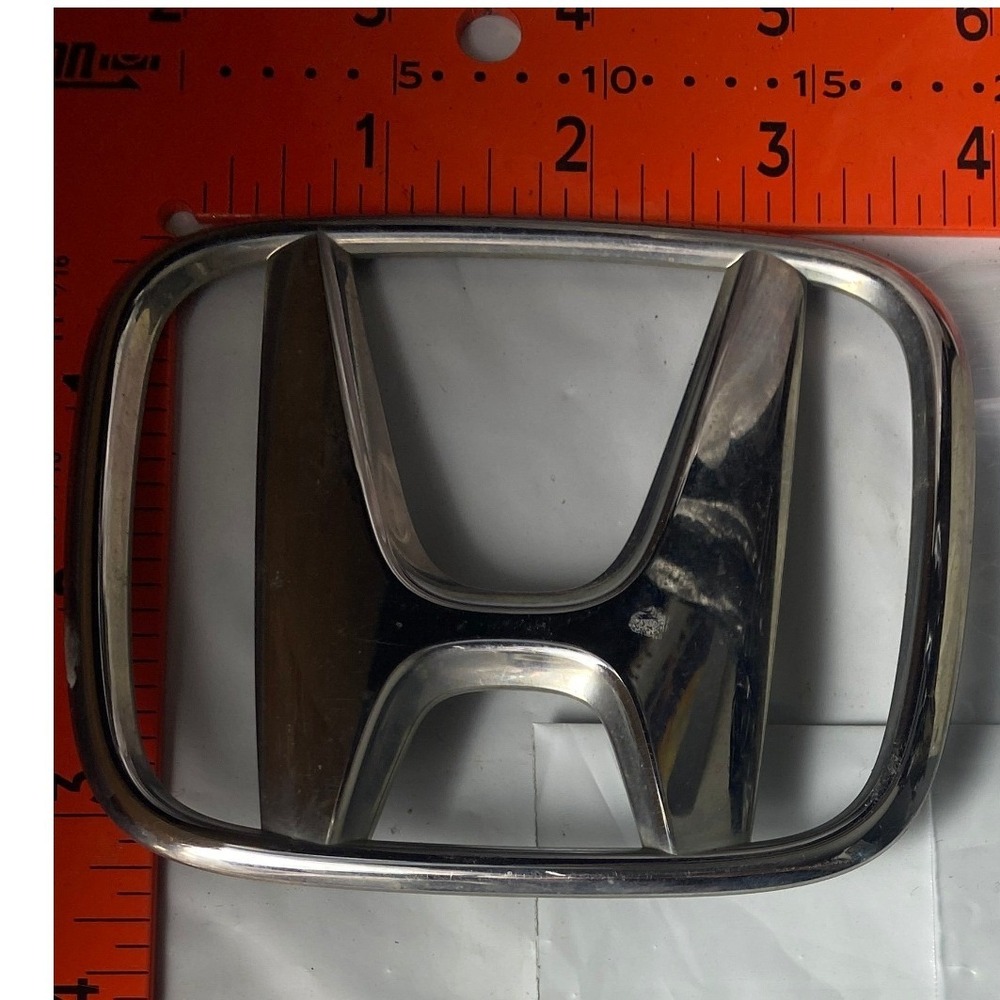 Honda Front Grille Emblem Logo Badge Chrome Silver 75701-SHJ-A000